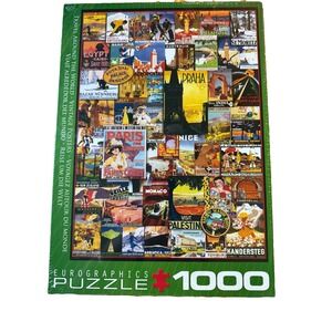 NEW EuroGraphics Travel The‎ World Vintage Posters Jigsaw Puzzle 1000 Pc Sealed